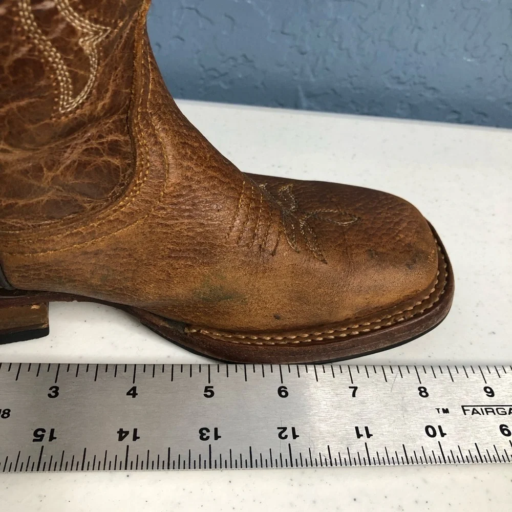 Veronica Palomino Castro kids size 13 western leather boots/035-20 2887/ brown
